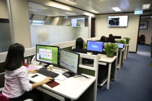 ladies working in office