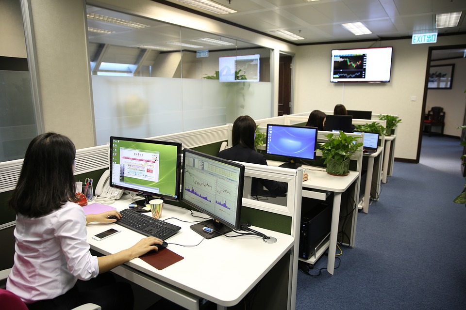 ladies working in office